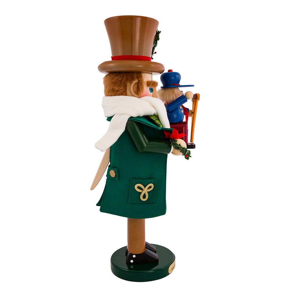 Kurt Adler 17-Inch Limited Edition Steinbach Bob Cratchit with Tiny Tim Nutcracker